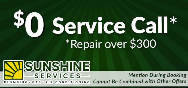 $0 service call with repair $300minium